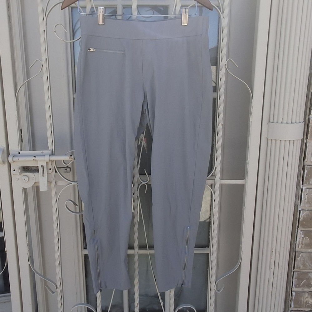 Athleta Mod Trekkie Crop Pants 291743-01 Gray Nylon Zipper Ankle   Women Size 8 - Picture 5 of 16